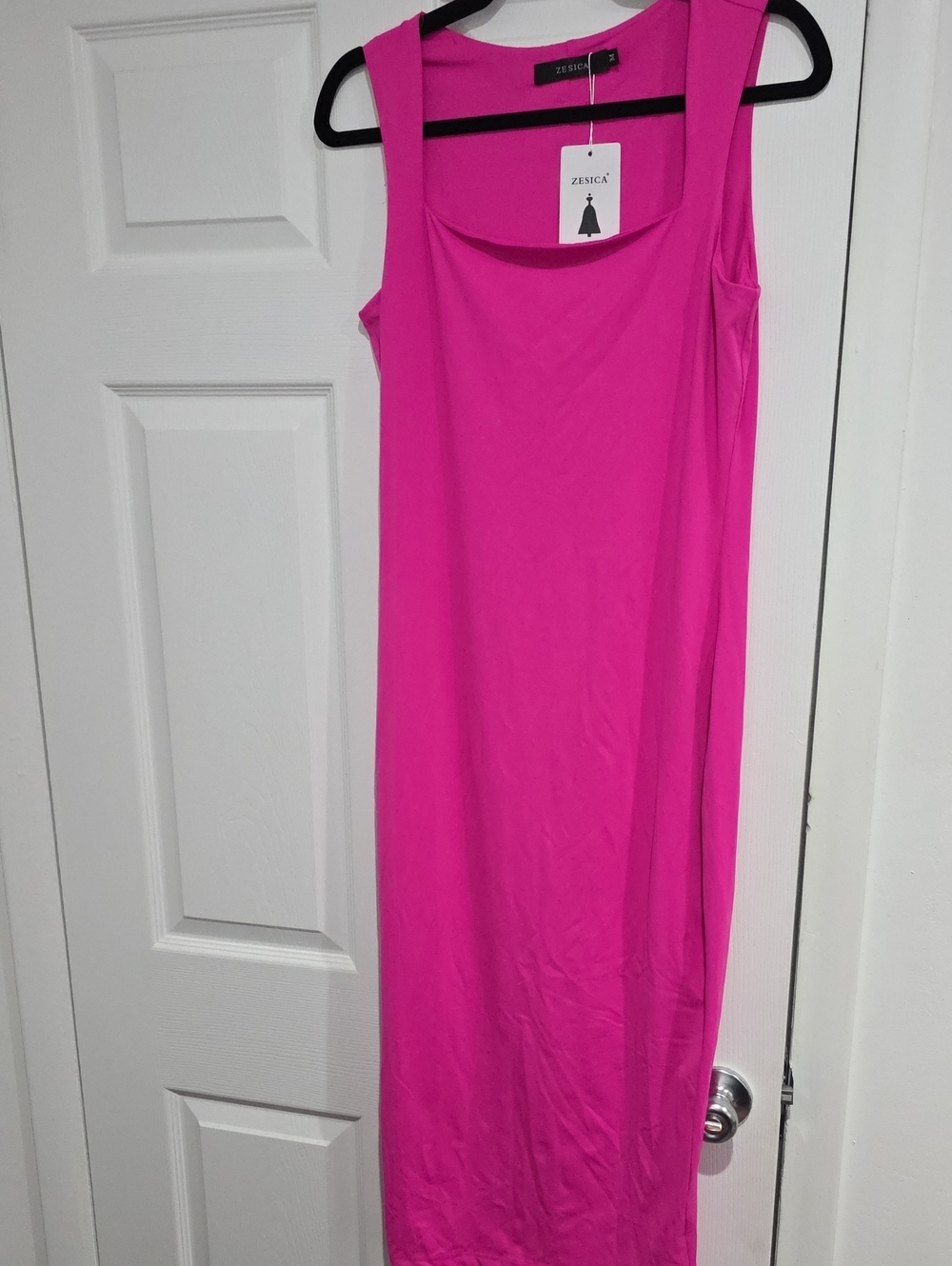 Fuchsia Tank Dress - Sleeveless Maxi Tank Dress